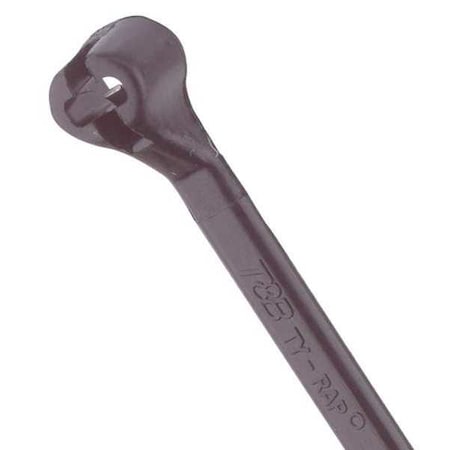 Cable Tie, 4 in L, 5/8 in Max Bundle Dia., Black, Nylon 6/6, 18 lb Strength, 1000 PK MPN:TY23MX