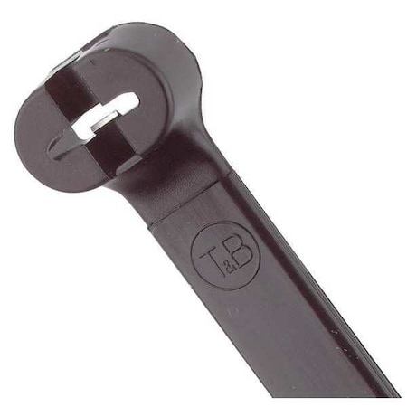 Cable Tie, 13-1/2 in L, 4 in Max Bundle Dia., Black, Nylon 6/6, 120 lb Strength, 500 PK MPN:TY27MX