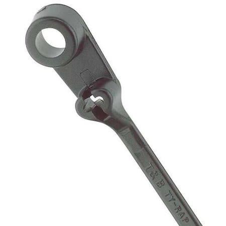 Cable Tie, 4 in L, 5/8 in Max Bundle Dia., Black, Nylon 6/6, 18 lb Strength, 1000 PK MPN:TY33MX