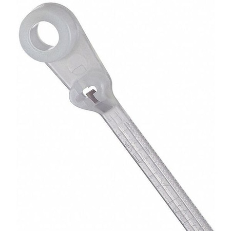 Cable Tie, 6 in L, 1-1/8 in Max Bundle Dia., Natural, Nylon 6/6, 40 lb Strength, 1000 PK MPN:TY34M