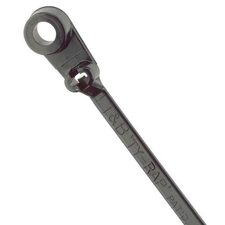 Cable Tie, 6 in L, 1-1/8 in Max Bundle Dia., Black, Nylon 6/6, 40 lb Strength, 1000 PK MPN:TY34MX