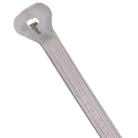 Cable Tie, 8-1/2 in L, 2 in Max Bundle Dia., Natural, Nylon 6/6, 30 lb Strength, 100 PK MPN:TY5242M