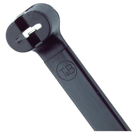 Cable Tie, 13-1/2 in L, 4 in Max Bundle Dia., Black, Nylon 6/6, 120 lb Strength, 50 PK MPN:TY527MX