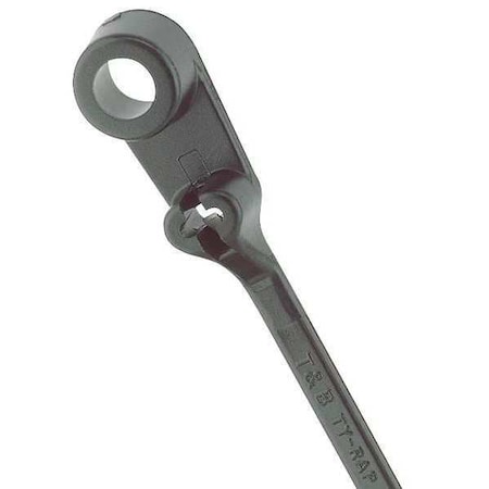 Cable Tie, 4 in L, 5/8 in Max Bundle Dia., Black, Nylon 6/6, 18 lb Strength, 100 PK MPN:TY533MX