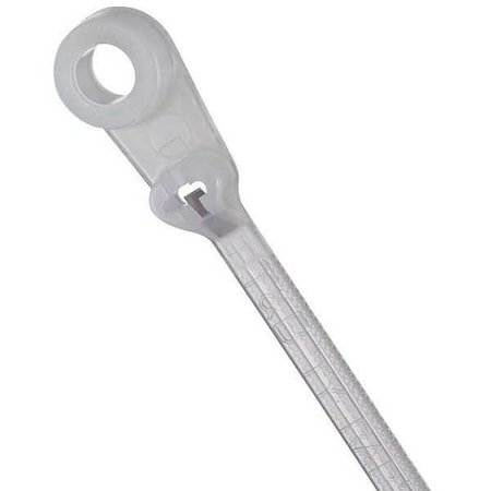 Cable Tie, 6 in L, 1-1/8 in Max Bundle Dia., Natural, Nylon 6/6, 40 lb Strength, 100 PK MPN:TY534M