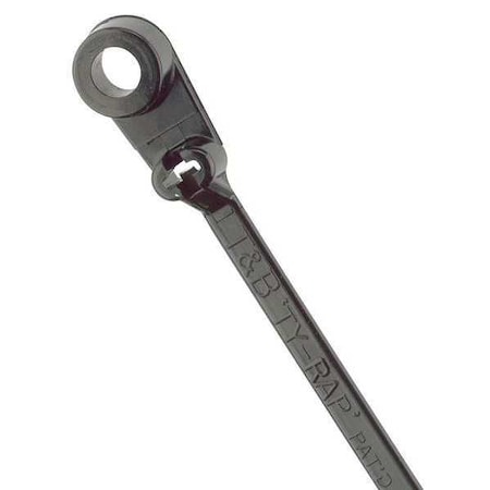 Cable Tie, 6 in L, 1-1/8 in Max Bundle Dia., Black, Nylon 6/6, 40 lb Strength, 100 PK MPN:TY534MX