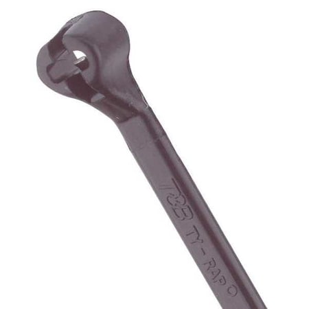Cable Tie, 7 in L, 1-1/2 in Max Bundle Dia., Black, Nylon 6/6, 18 lb Strength, 1000 PK MPN:TYB2315MX