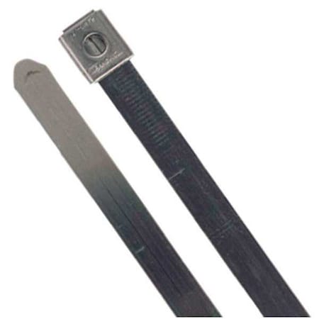 Cable Tie, 6 in L, 2 in Max Bundle Dia., Silver, 316 Stainless Steel, 250 lb Strength, 10 PK MPN:TYS6-280-10