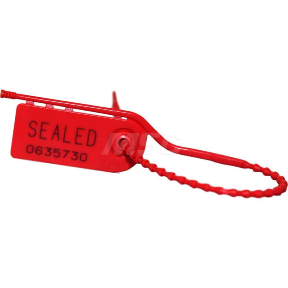 Security Seals, Type: Tamper-Evident Plastic Seal, Security Seal , Overall Length (Decimal Inch): 8.00000, 10.00 , Operating Length: 5, 6.5in (Decimal Inch) MPN:32531081-01
