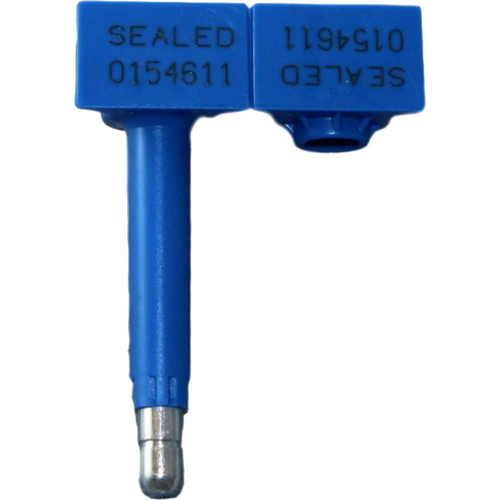 Security Seals; Type: Plastic Overmolded Bolt Seal ; Overall Length (Decimal Inch): 4.00 ; Operating Length: 3.5in (Decimal Inch); Material: Polyethylene ; Color: Blue ; Breaking Strength (lb): 2500.000 (Pounds) MPN:S52021000-03 - Pkg Qty 200
