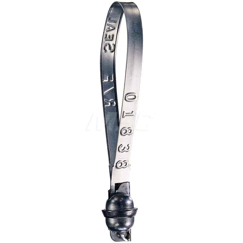 Security Seals; Type: Security Seal; Tamper-Evident Metal Seal; Overall Length (Decimal Inch): 8.50; 8.20000; Operating Length: 7.5; Breaking Strength: 110.000; Material: Metal; Steel; Color: Metallic; Tinned; Breaking Strength MPN:S6161TTT - Pkg Qty 1000