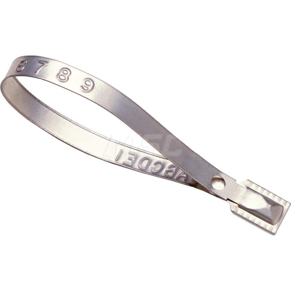 Security Seals; Type: Security Seal; Tamper-Evident Metal Seal; Overall Length (Decimal Inch): 8.30000; 8.00; Operating Length: 7.5 in; 7.5; Breaking Strength: 100.000; Material: Metal; Steel; Color: Metallic; Tinned; Breaking MPN:S92T - Pkg Qty 1000