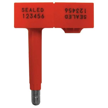 ISO 17712: 2013 High Security Bolt Seal, Laser Marked, Red, PK200 MPN:1061064