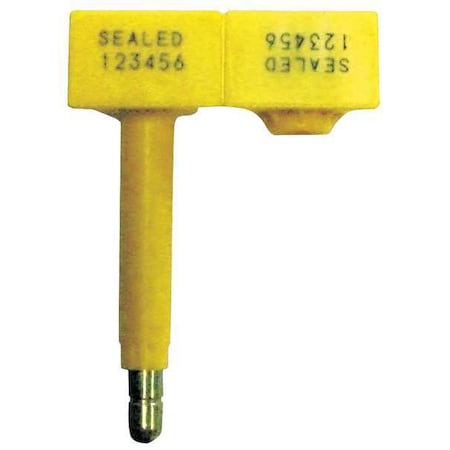 ISO 17712: 2013 High Security Bolt Seal, Laser Marked, Yellow, PK200 MPN:1061065
