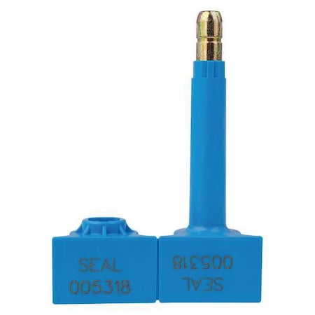 ISO 17712: 2013 High Security Bolt Seal, Laser Marked, Blue, PK200 MPN:1061066