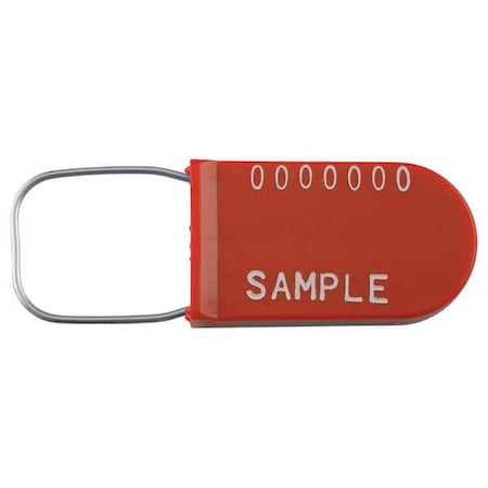 Padlock Seal, Plastic with Wire Hasp, HDPE, PK100 MPN:1069498