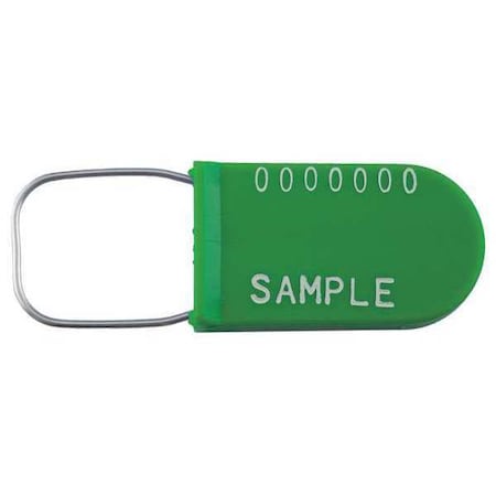 Padlock Seals, 100 Lb, Green, PK1000 MPN:6170000-2