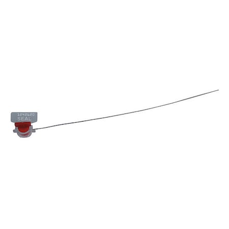 Acrylic Body Wire Security Seal, Hot Stamp Type, PK100 MPN:V7470801-27-GRAI