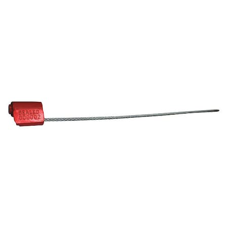 EZ Loc Zinc Cable Seal, Laser Marked Type, PK100 MPN:VCEZ11612REDRELSTG-GRAI