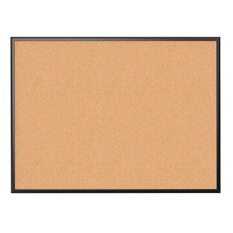 U Brands Cork Bulletin Board, 48in X 36in, Black Aluminum Frame, Actual Size 47in X 35in (050U00-01) MPN:050U00-01