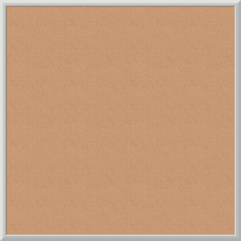 U Brands Cork Bulletin Board, 36in X 36in, Silver Aluminum Frame, Actual Size 35in X 35in (2877U00-01) MPN:2877U00-01