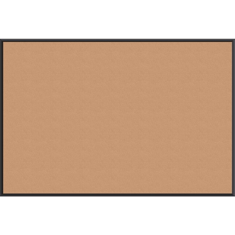 U Brands Cork Bulletin Board, 72in X 48in, Black Aluminum Frame, Actual Size 70in X 47in (2882U00-01) MPN:2882U00-01