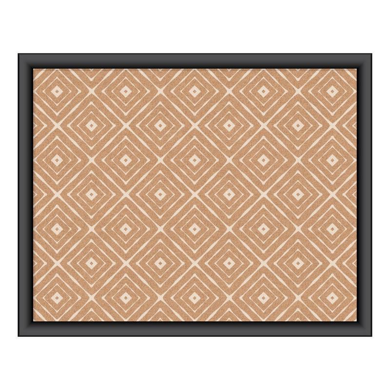 U Brands Fashion Cork Bulletin Board, 20in X 16in, Black Wood Frame (2883U00-01) MPN:2883U00-01