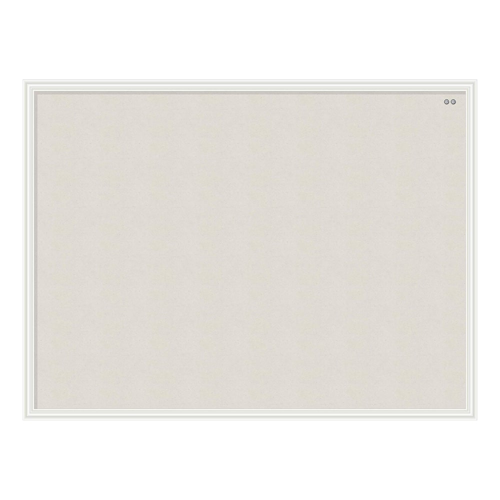 U Brands Linen Bulletin Board, 40in X 30in, White Decor Frame (2917U00-01) MPN:2917U00-01