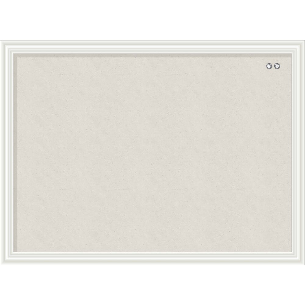U Brands Linen Bulletin Board, 23in X 17in, White Wood Decor Frame (Min Order Qty 3) MPN:UBR3264U0001