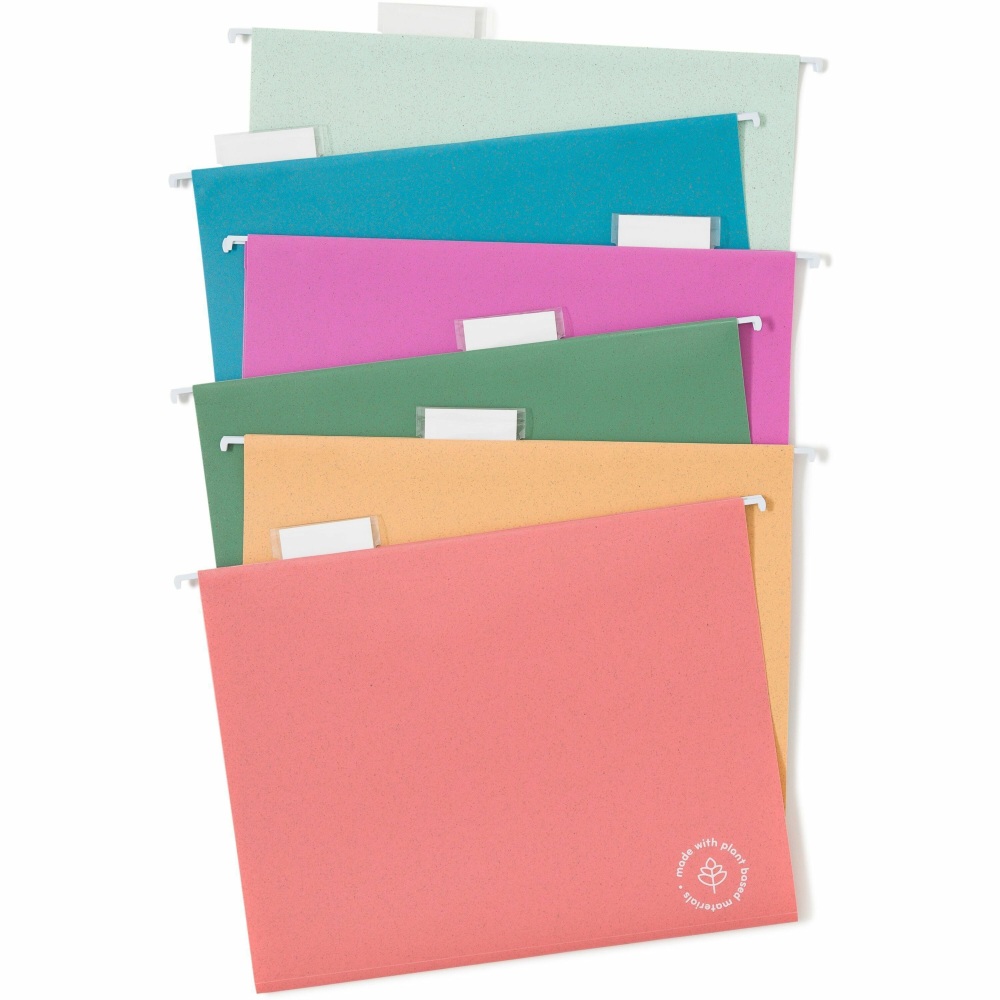 U Brands U-Eco Poly Hanging File Folders, Pack Of 12, Letter (8 1/2in x 11in), Assorted Colors MPN:6596U01-12
