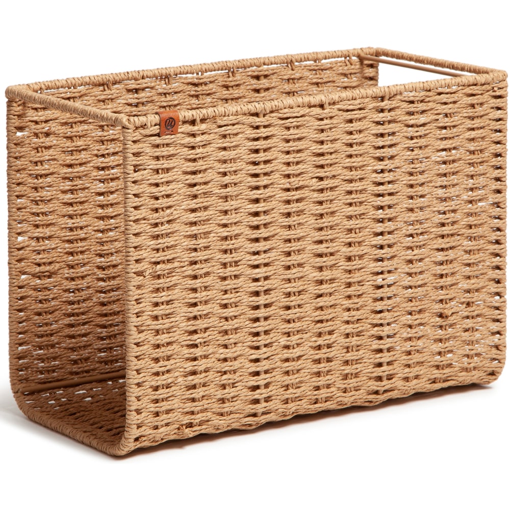 U Brands Woven File Basket, 10.20inH x 13.80inW x 7inD, Brown MPN:6084U0001