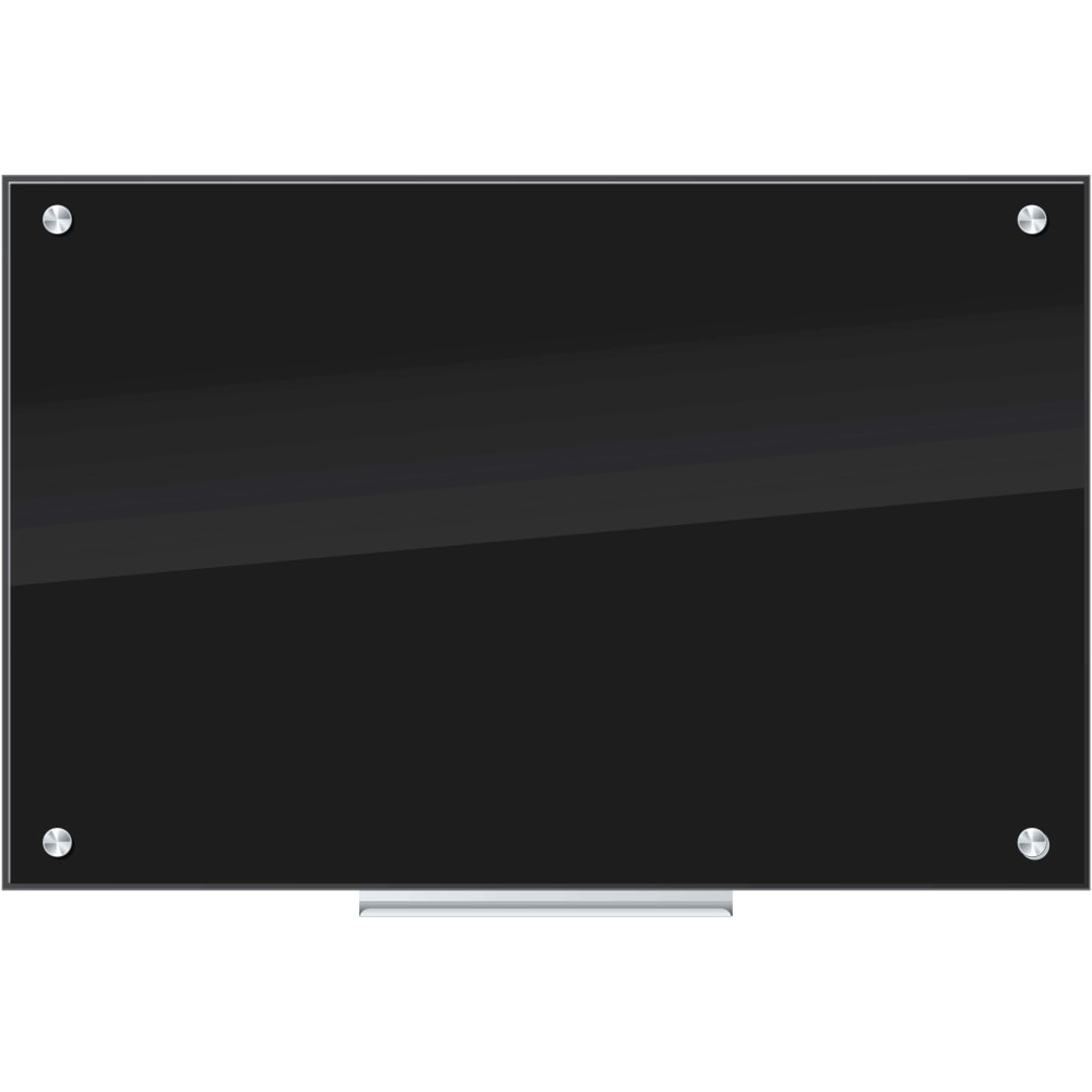 U Brands Glass Non-Magnetic Dry-Erase Board, 36in X 24in, Black Surface, Frameless, Actual Size 35in X 23in (170U00-01) MPN:170U00-01