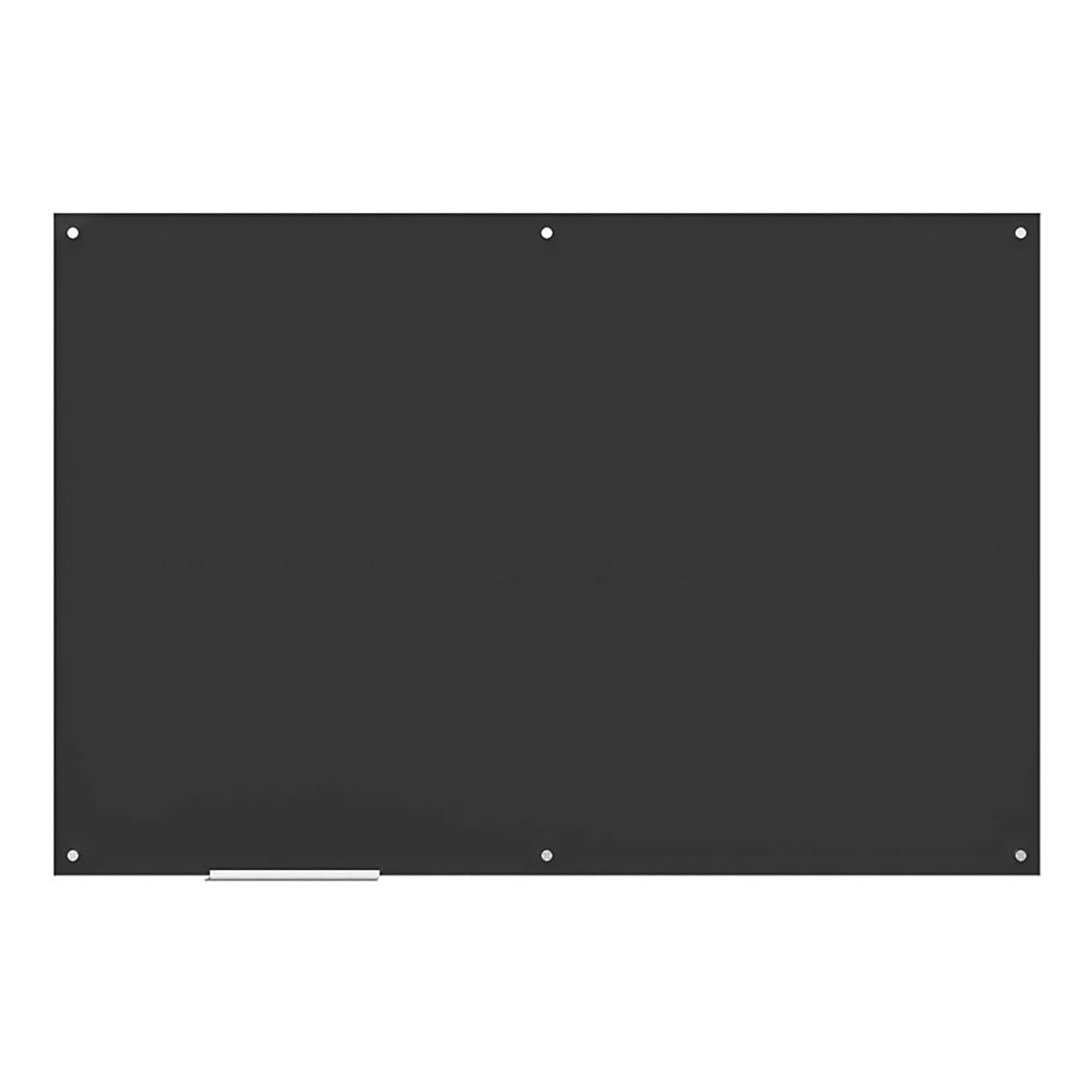 U Brands Non-Magnetic Glass Dry-Erase Board, 72in X 48in, Black Surface, Frameless, Actual Size 70in X 47in (173U00-01) MPN:173U00-01