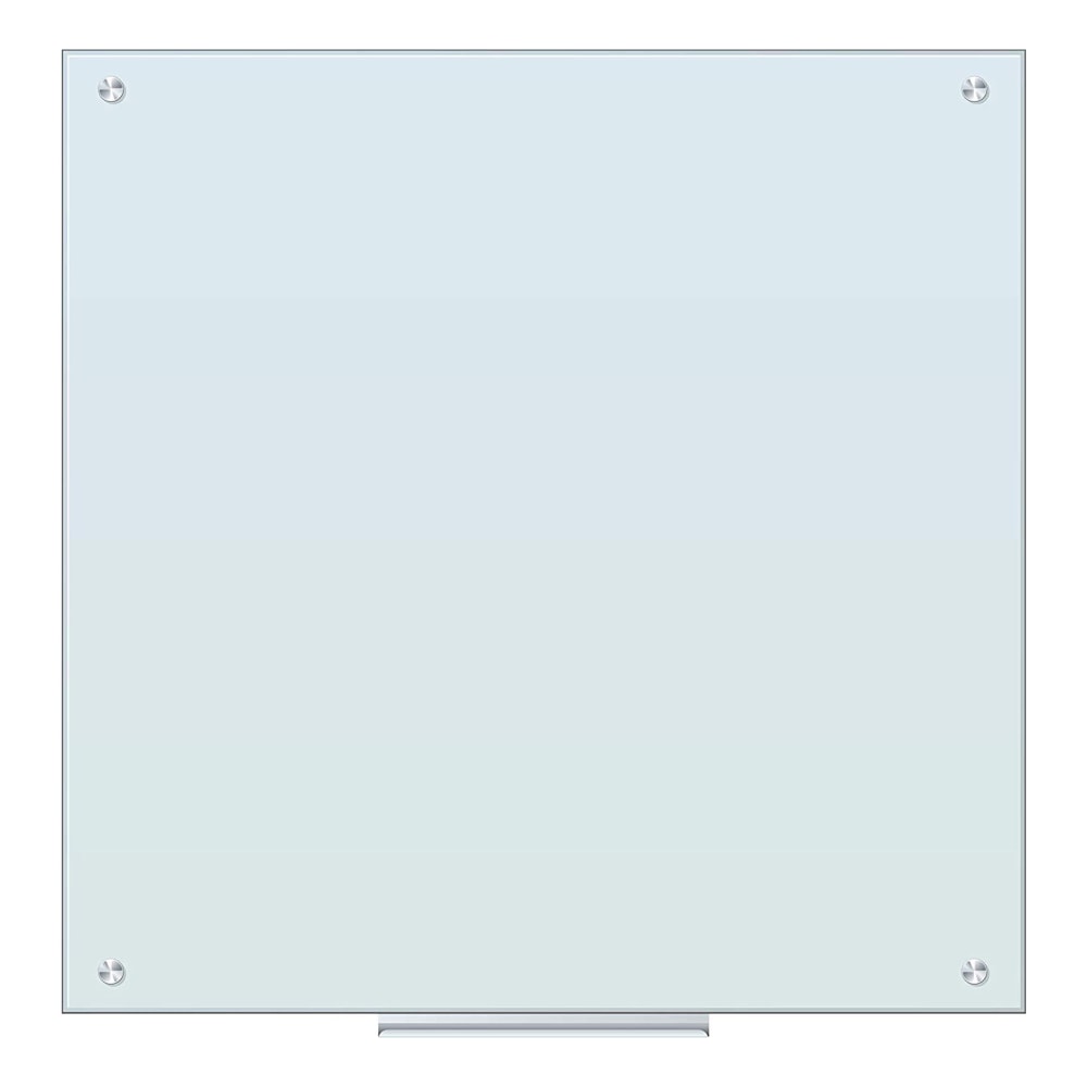 U Brands Glass Non-Magnetic Dry-Erase Board, 36in X 36in, White Frosted Surface, Frameless, Actual Size 35in X 35in (2795U00-01) MPN:2795U00-01