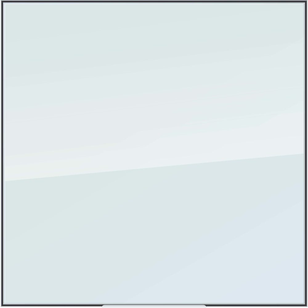 U Brands Glass Non-Magnetic Dry-Erase Board, 36in X 36in, White Frosted Surface, White Aluminum Frame, Actual Size 35in X 35in (2825U00-01) MPN:2825U00-01