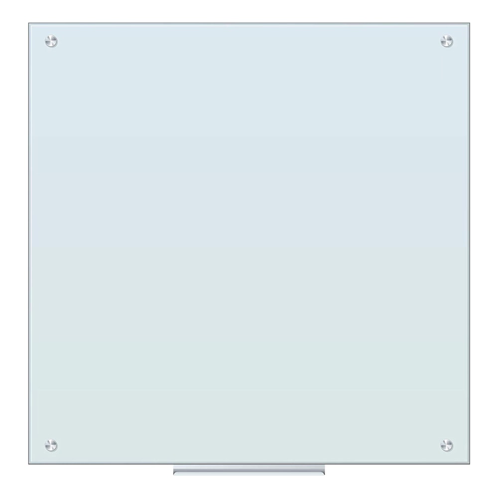 U Brands Magnetic Glass Dry-Erase Board, 36in X 36in, White Frosted Surface, Frameless, Actual Size 35in X 35in (2909U00-01) MPN:2909U00-01