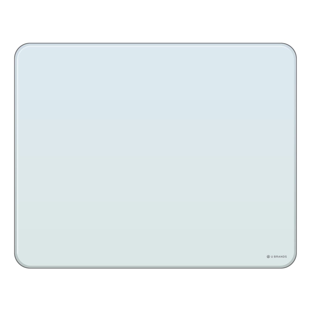 U Brands Frameless Magnetic Cubicle/Wall Glass Dry Erase Board, 20in X 16in, Frosted White MPN:3032U00-01