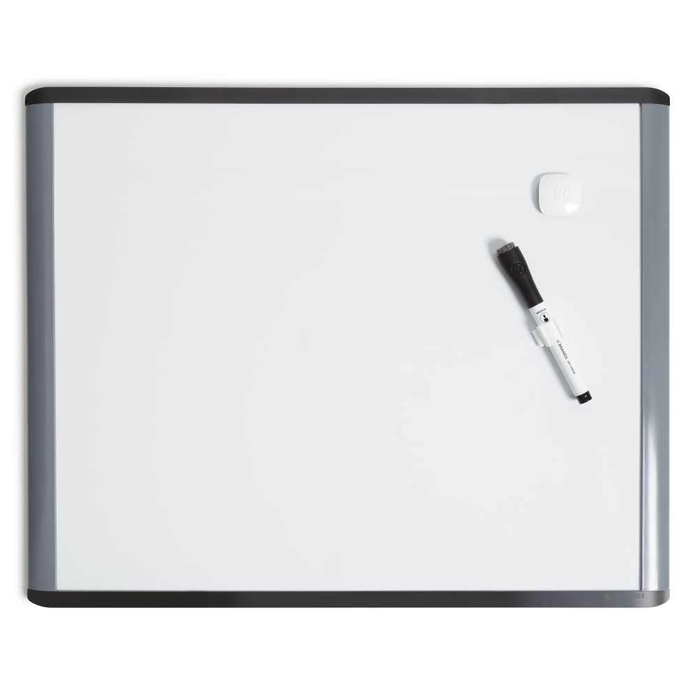 U Brands Magnetic Mod Dry-Erase Board, 20in X 16in, Black and Gray Frame (381U00-01) MPN:381U00-01