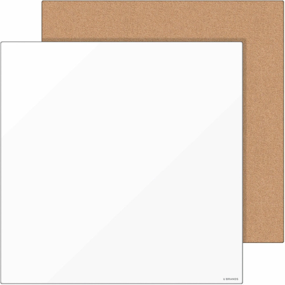 U Brands Tile Board Value Pack Frameless Dry-Erase Board & Corkboard - 2 / Pack MPN:3888U0001