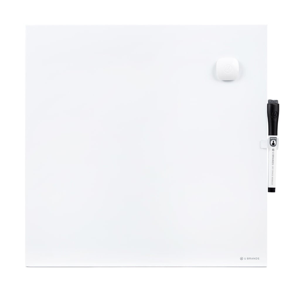 U Brands Frameless Magnetic Dry-Erase Board, 14in x 14in, White (Min Order Qty 6) MPN:460U00-04