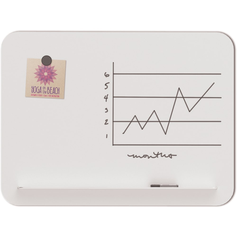 U Brands Magnetic Glass Dry-Erase Board, 36in X 24in, Frameless, Actual Size 35in X 23in (4847U00-01) MPN:4847U00-01