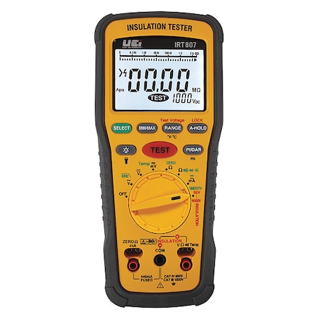 NIST Certified IP42 Advanced Insulation Resistance Tester 1000V AC/DC MPN:IRT807-N