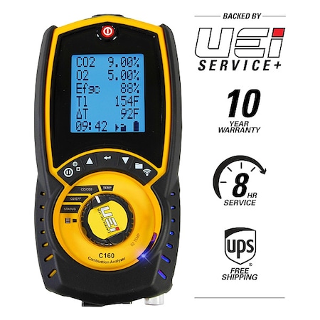 Combustion Analyzer, 32to113F, 21% v/vO2 MPN:C160