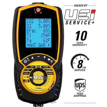 Combustion Analyzer, 32to113F, 21% v/vO2 MPN:C165+KIT-N