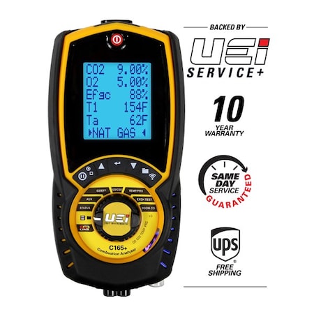 RESIDENTIAL/COMMERCIAL COMBUSTION ANALYZER W/NOx SENSOR FOR OIL-FIRED APPLIANCES MPN:C165+NOIL