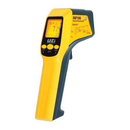 Infrared Thermometer, Single Dot Laser Sighting Adjustable 0.30, 0.70, 0.95, Backlit LCD MPN:INF195C-N