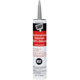 DAP® Commercial Kitchen 100 Silicone Sealant - 9.8 oz. Stainless Steel - 7079808660 - Pkg Qty 12 7079808660
