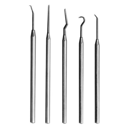 Pick And Hook Set, Steel, 5-9/16in.L, 5 pcs MPN:MP-6