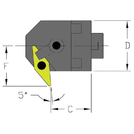 Indexable Cutting Head Unit, MH24 MVXNR3-CFT, 1.1200 in L, Steel, 35 Degrees Diamond Insert Shape MPN:912-000-069