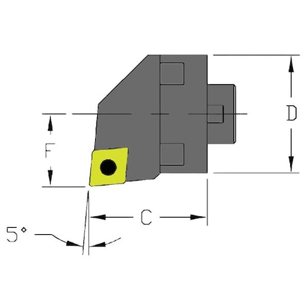 Indexable Cutting Head Unit, MH24 SCLCR4-CFT, 1-1/4 in L, Steel, 80 Degrees Diamond Insert Shape MPN:912-000-076